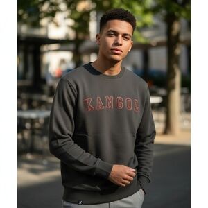 Kangol Born British Green Orange Crewneck Sweatshirt Size Small